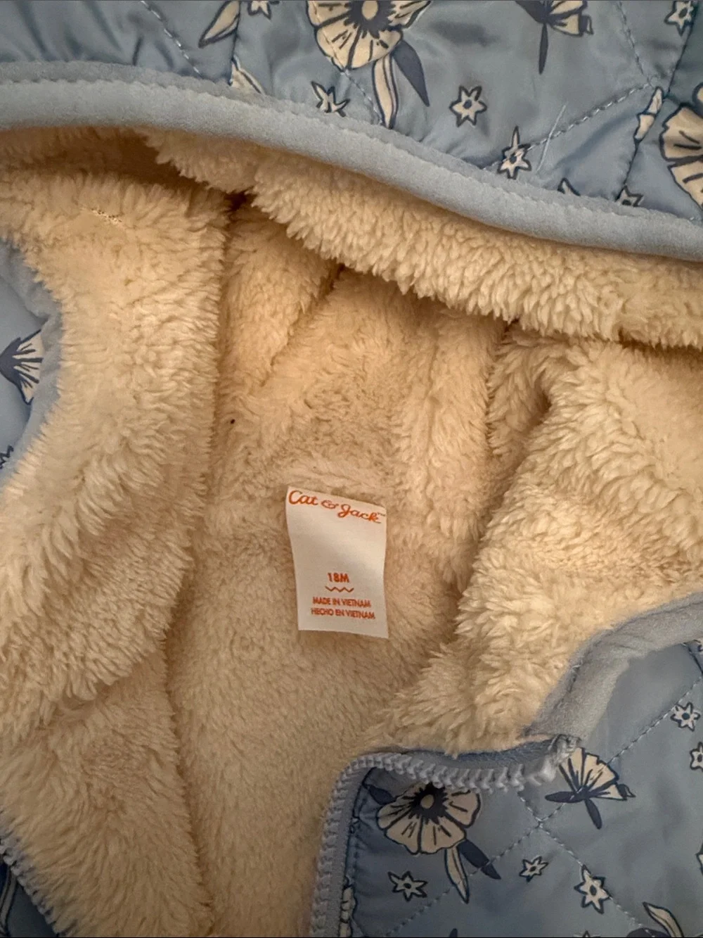 Cat and Jack Floral Puffer Jacket